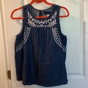 Francesca’s chambray top